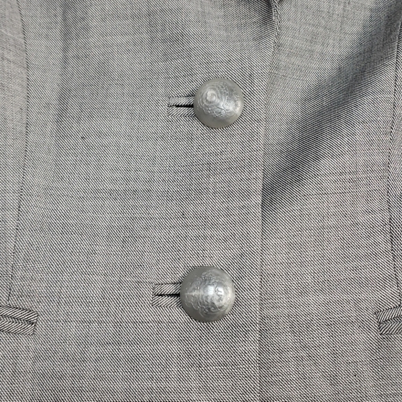 Tahari Suit Skirt Blazer Size 12 Gray - Picture 9 of 14